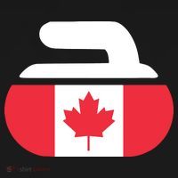 Curling Stone Canada Curler Canadian Flag Curling USA-Made Doggie Bandana thumb 2