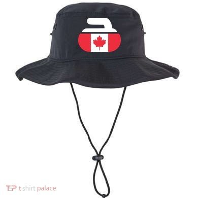 Curling Stone Canada Curler Canadian Flag Curling Bucket Hat