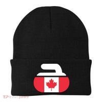 Curling Stone Canada Curler Canadian Flag Curling Beanie thumb 0