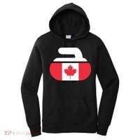 Curling Stone Canada Curler Canadian Flag Curling Women's Hoodie thumb 0