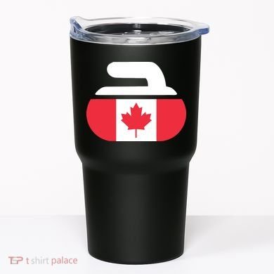 Curling Stone Canada Curler Canadian Flag Curling Tumbler