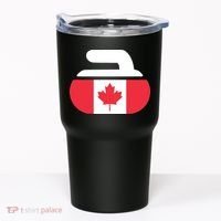 Curling Stone Canada Curler Canadian Flag Curling Tumbler thumb 0