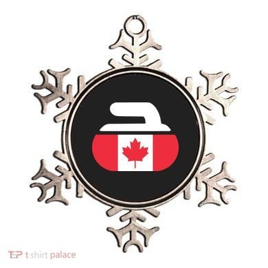 Curling Stone Canada Curler Canadian Flag Curling Ornament