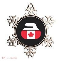 Curling Stone Canada Curler Canadian Flag Curling Ornament thumb 0