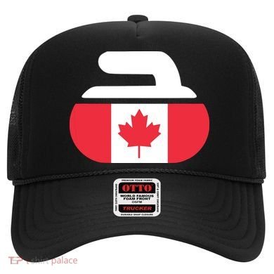 Curling Stone Canada Curler Canadian Flag Curling Hat