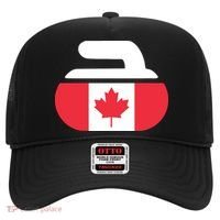 Curling Stone Canada Curler Canadian Flag Curling Hat thumb 0