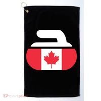 Curling Stone Canada Curler Canadian Flag Curling Golf Towel thumb 0