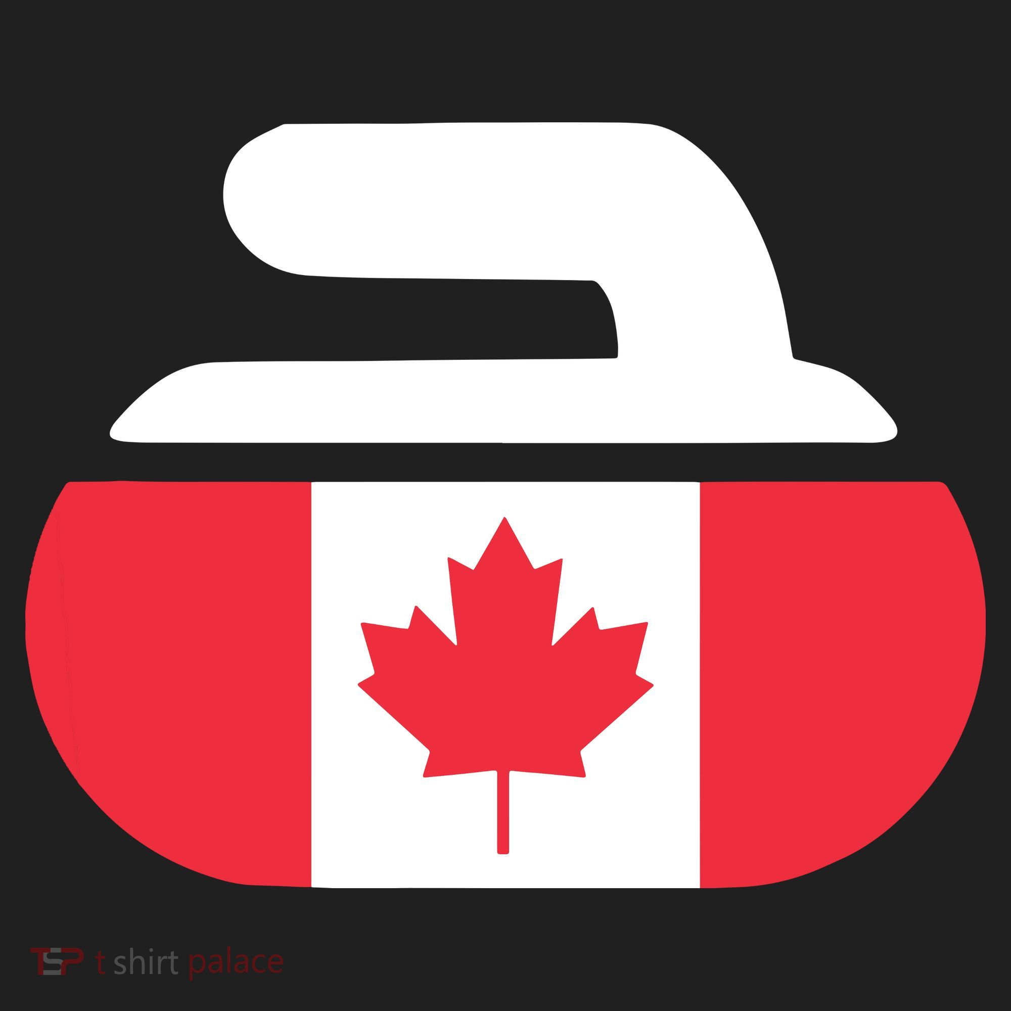 Curling Stone Canada Curler Canadian Flag Curling Golf Towel
