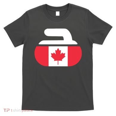 Curling Stone Canada Curler Canadian Flag Curling T-Shirt