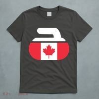Curling Stone Canada Curler Canadian Flag Curling T-Shirt thumb 5