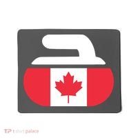 Curling Stone Canada Curler Canadian Flag Curling Mousepad thumb 0