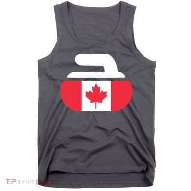 Curling Stone Canada Curler Canadian Flag Curling Tank Top