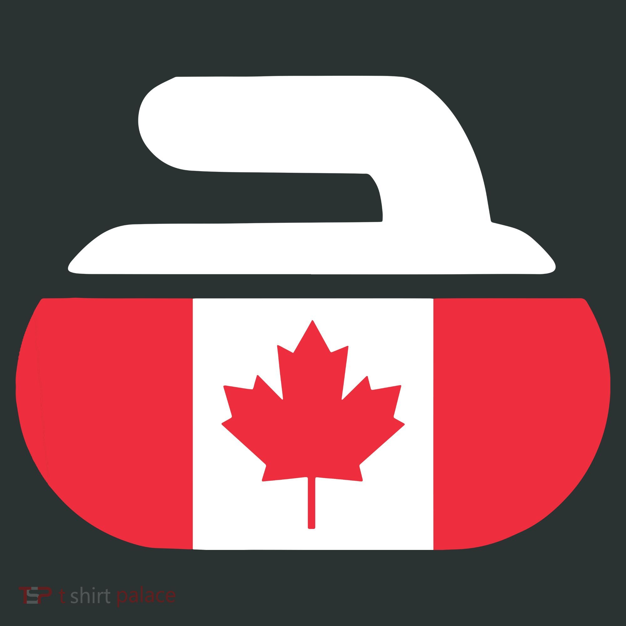 Curling Stone Canada Curler Canadian Flag Curling Toddler T-Shirt