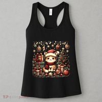 Cute Santa Cat With Christmas Stuff Women's Tank Top thumb 3