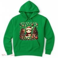 Cute Santa Cat With Christmas Stuff Hoodie thumb 0