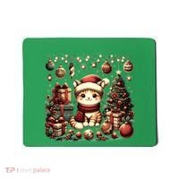 Cute Santa Cat With Christmas Stuff Mousepad thumb 0