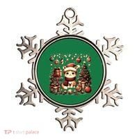 Cute Santa Cat With Christmas Stuff Ornament thumb 0