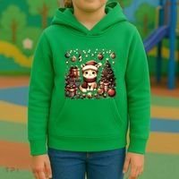 Cute Santa Cat With Christmas Stuff Kids Hoodie thumb 3