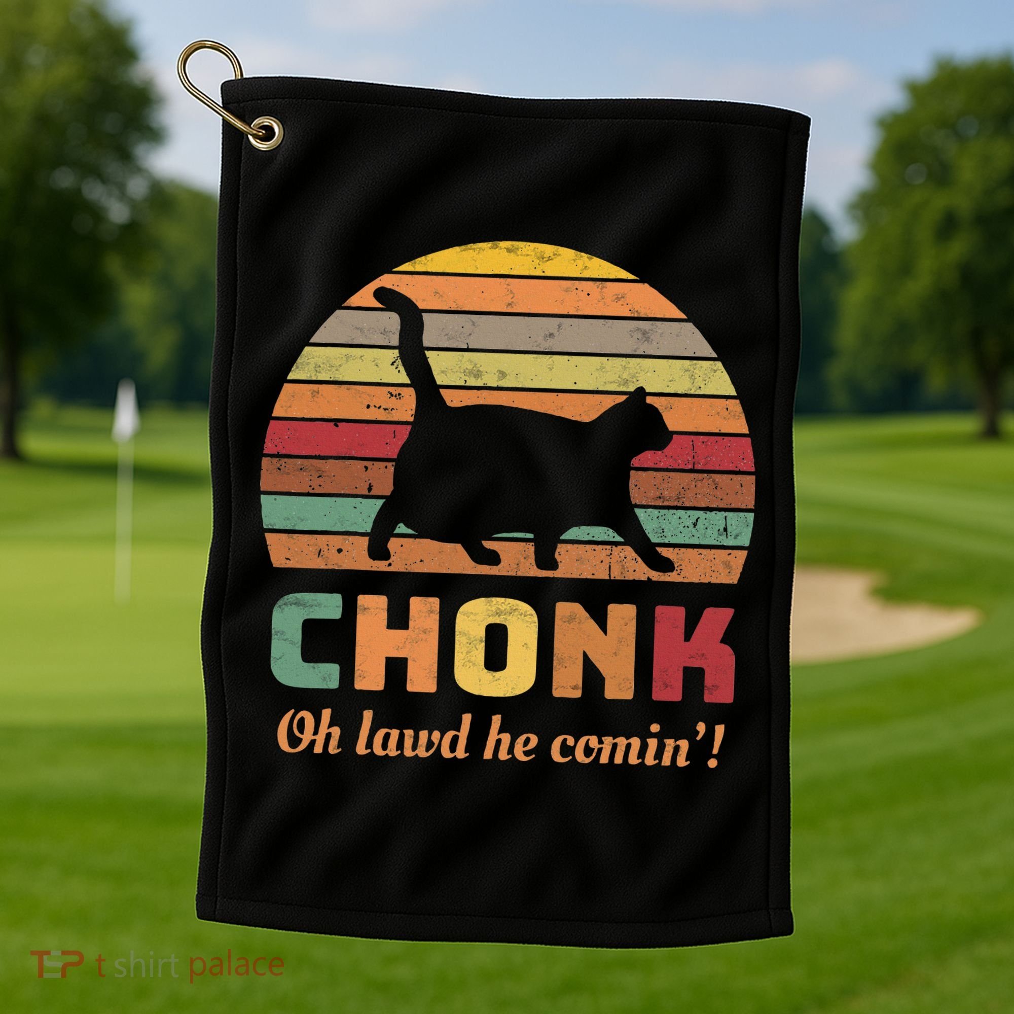 Chonk Scale Cat Chonk Cat Golf Towel
