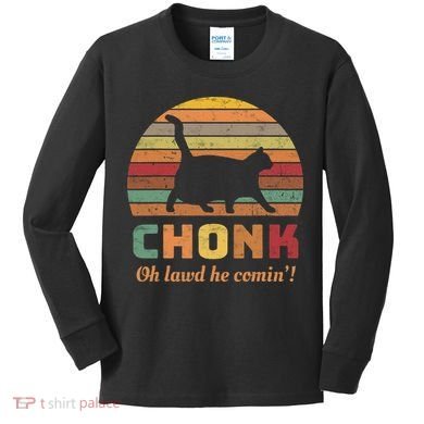 Chonk Scale Cat Chonk Cat Kids Long Sleeve Shirt