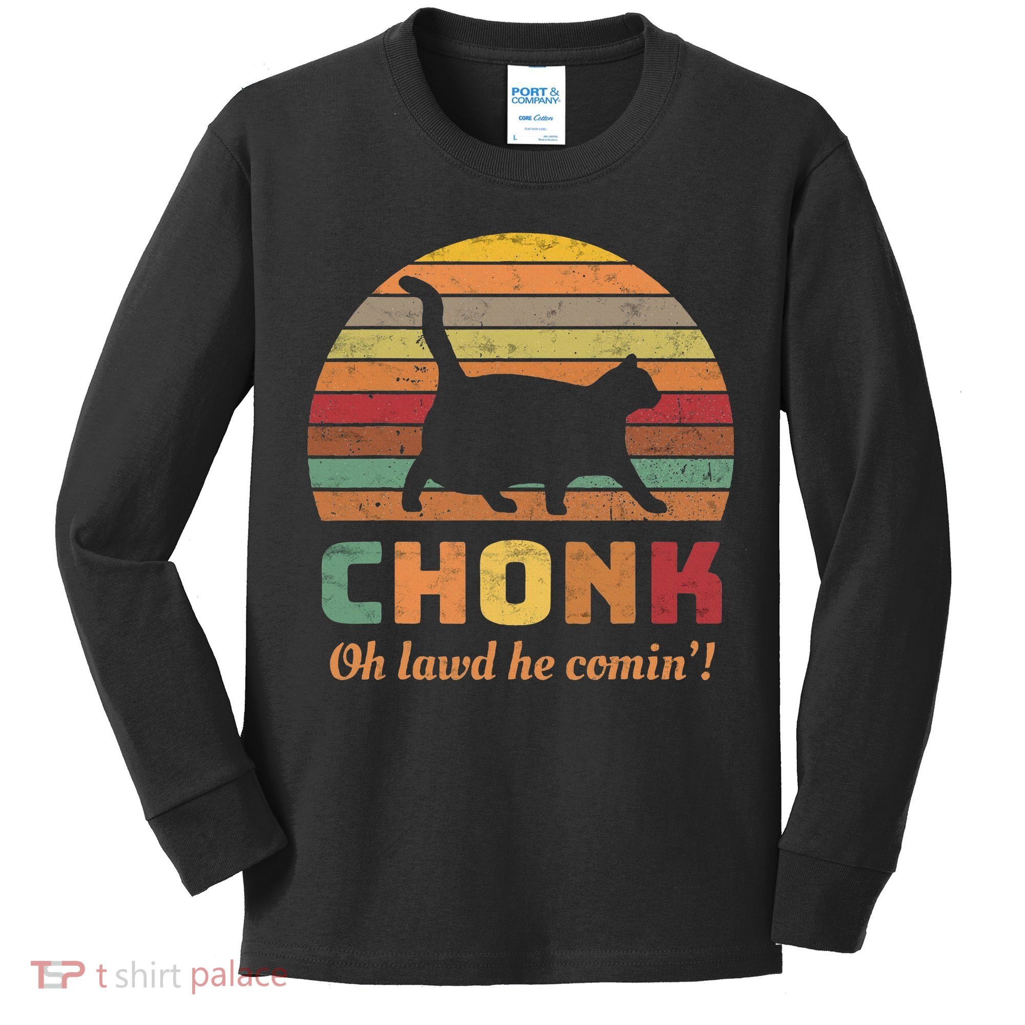 Chonk Scale Cat Chonk Cat Kids Long Sleeve Shirt