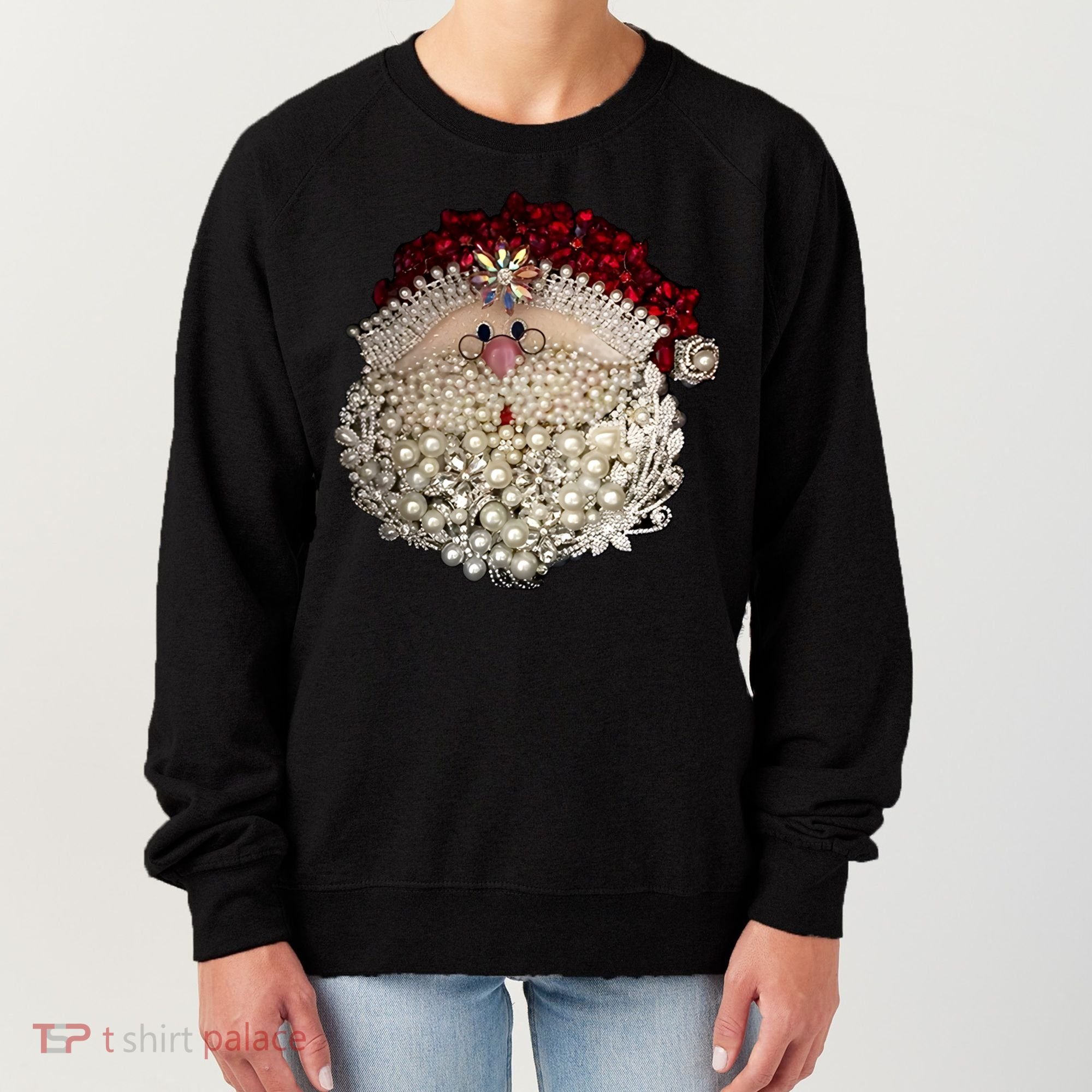 Christmas Santa Claus Jewel Art Women's Sweatshirt