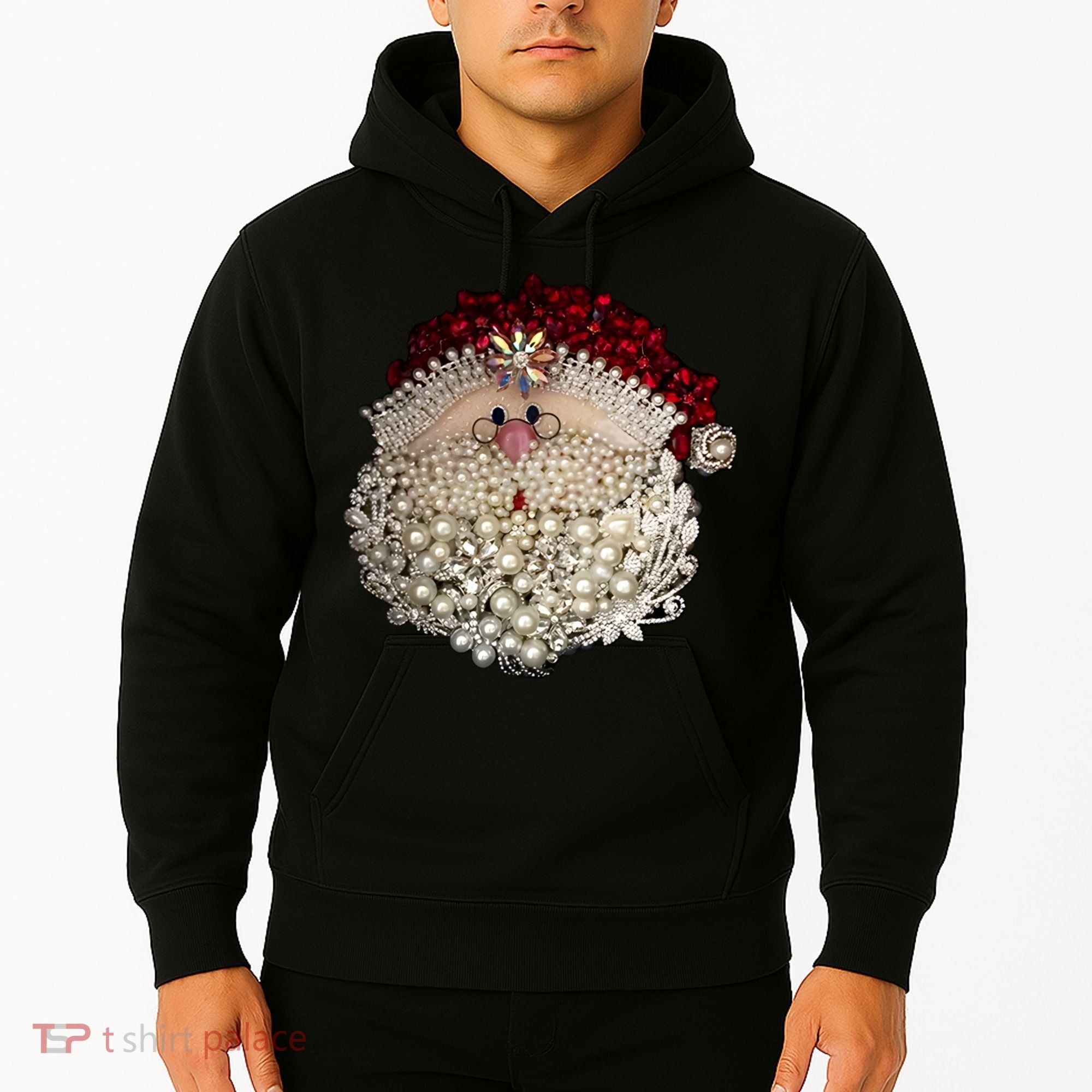 Christmas Santa Claus Jewel Art Hoodie