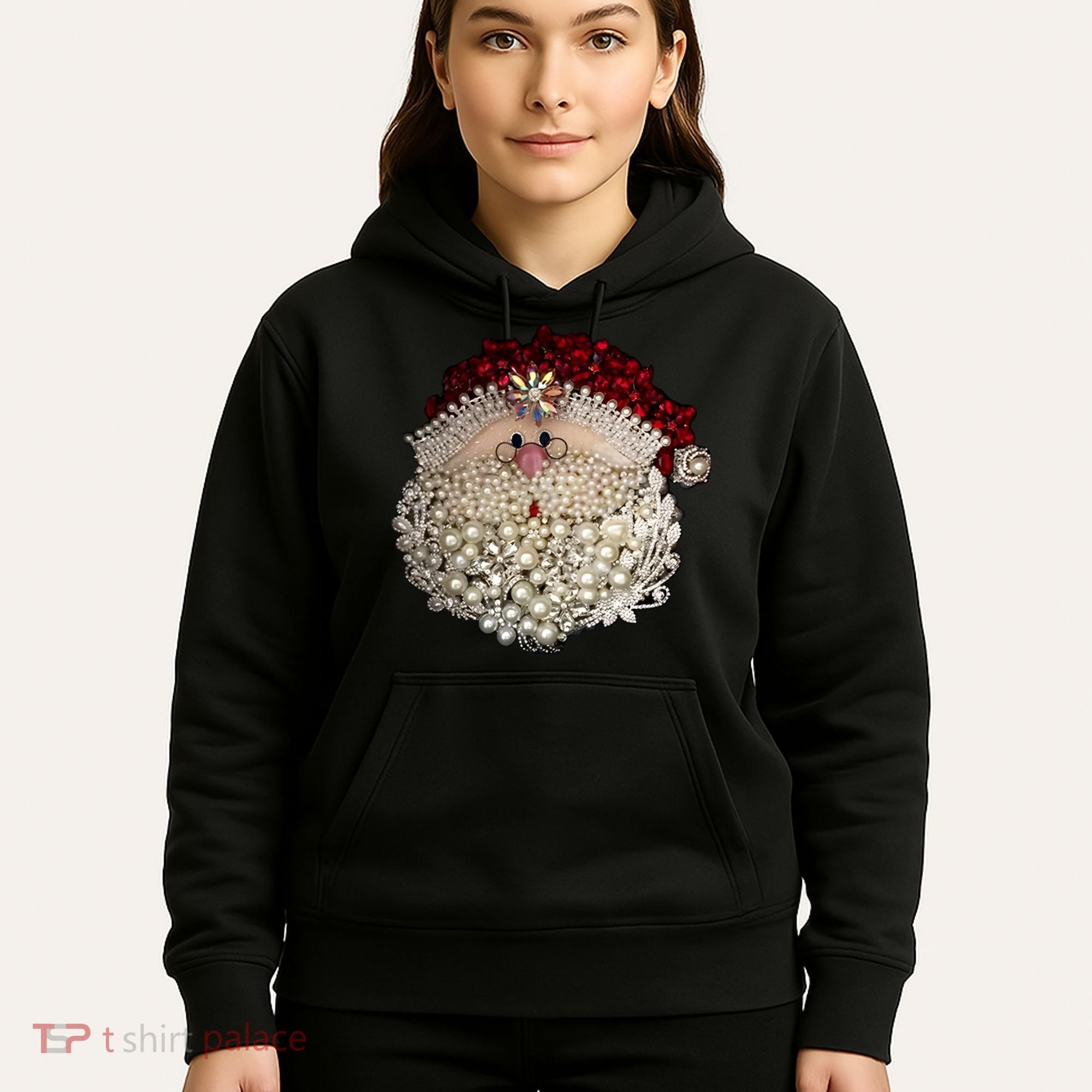 Christmas Santa Claus Jewel Art Hoodie