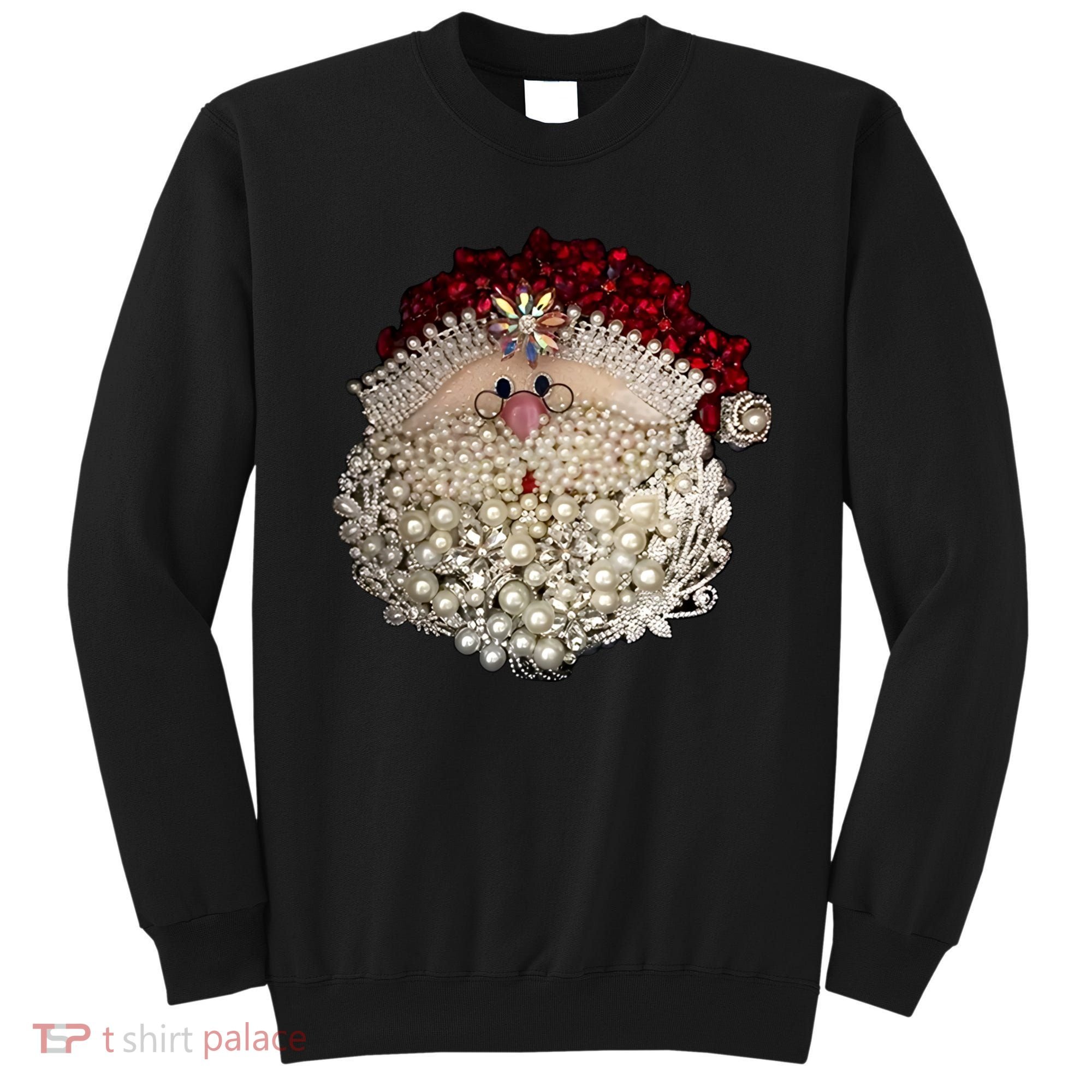 Christmas Santa Claus Jewel Art Sweatshirt