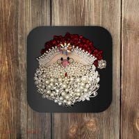 Christmas Santa Claus Jewel Art Coaster thumb 0