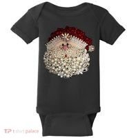 Christmas Santa Claus Jewel Art Baby Bodysuit thumb 0