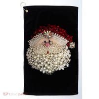 Christmas Santa Claus Jewel Art Golf Towel thumb 0