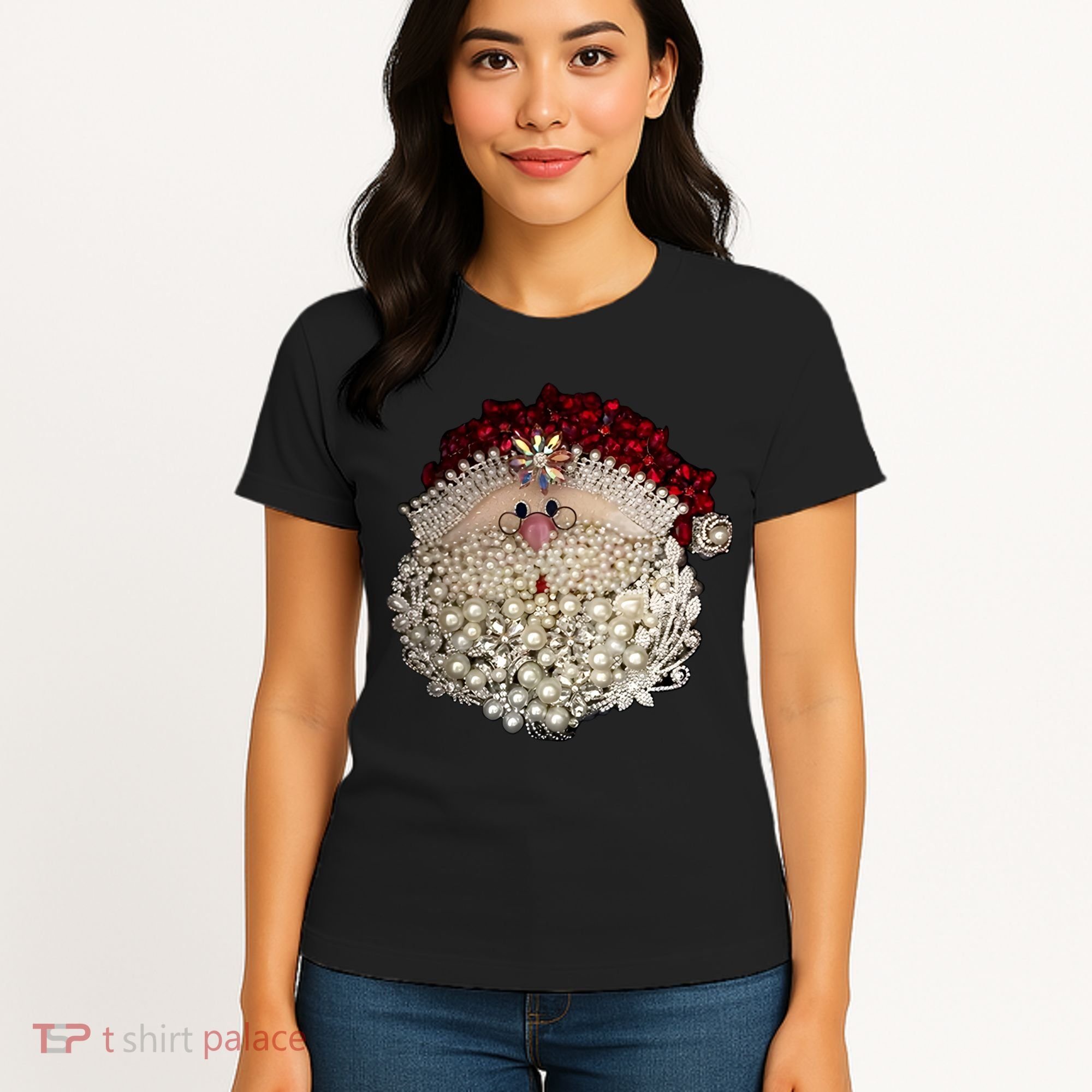 Christmas Santa Claus Jewel Art Women's T-Shirt