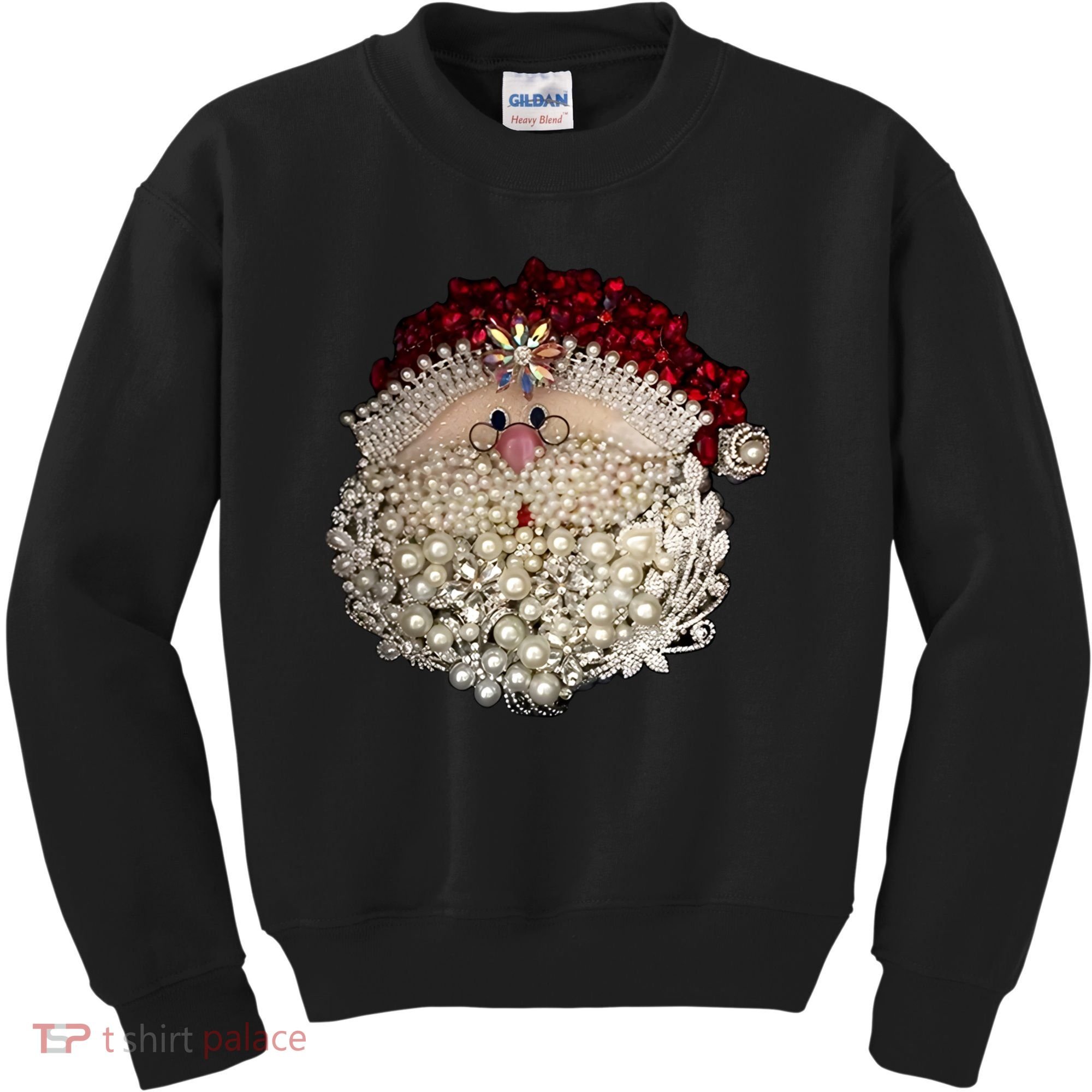 Christmas Santa Claus Jewel Art Kids Sweatshirt