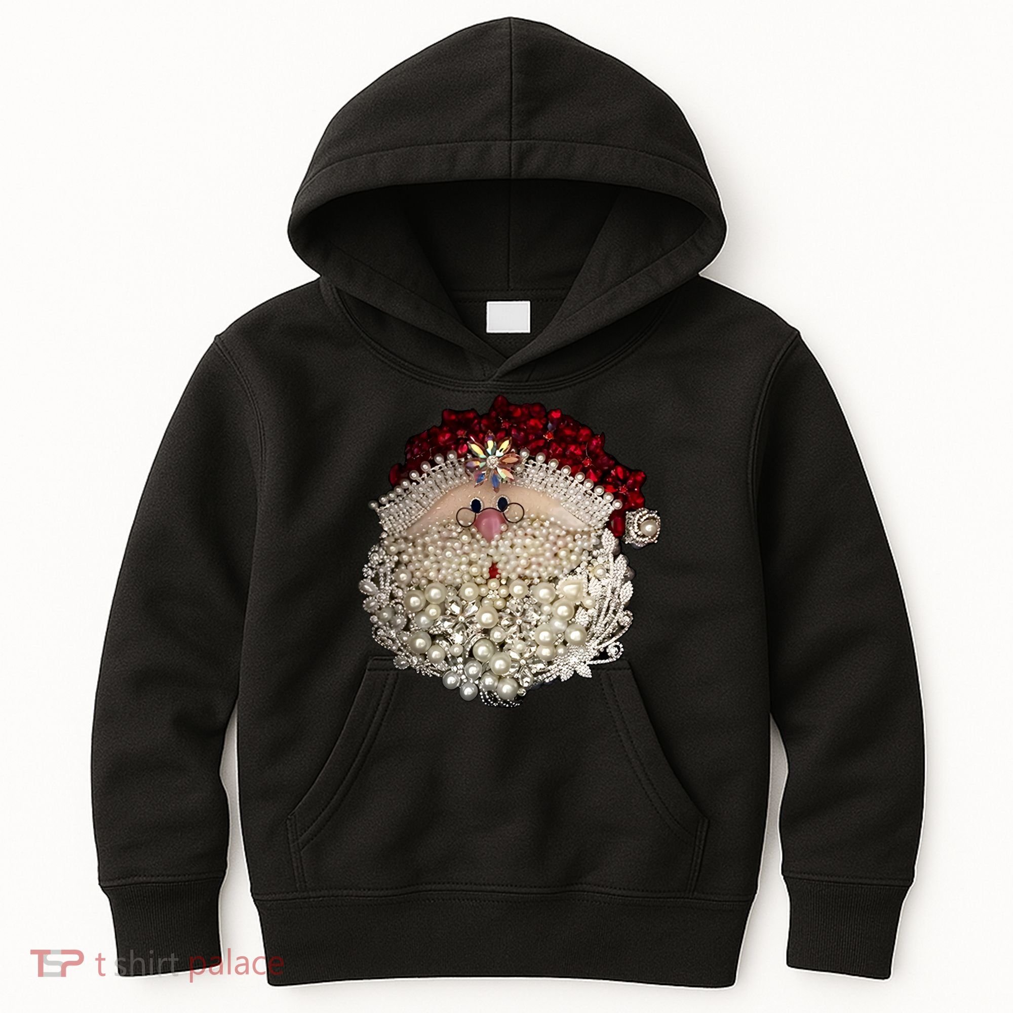 Christmas Santa Claus Jewel Art Kids Hoodie