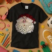 Christmas Santa Claus Jewel Art Kids T-Shirt thumb 3
