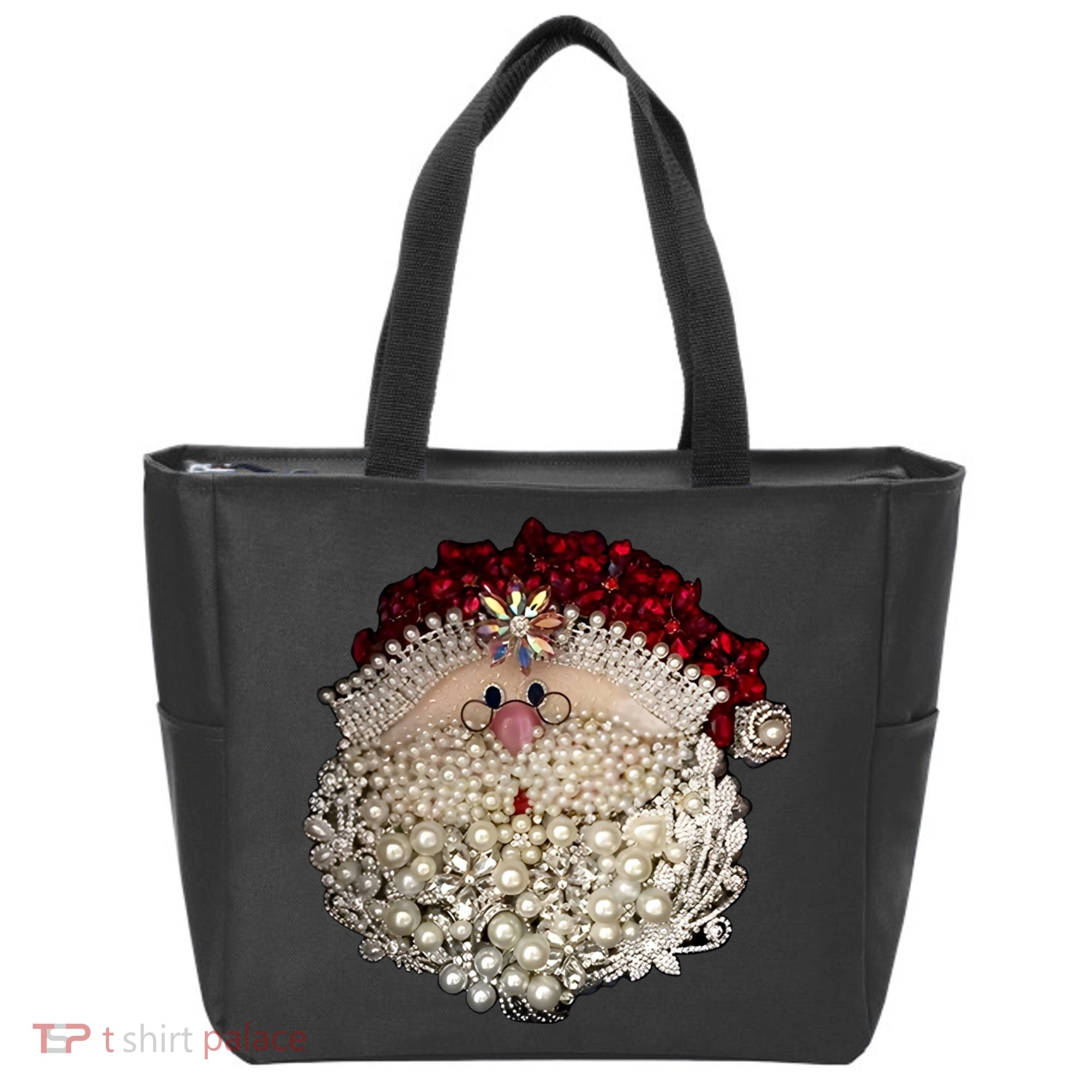 Christmas Santa Claus Jewel Art Tote Bag