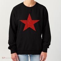 Communist Star Casual Distressed Graphic Top Women's Sweatshirt thumb 0