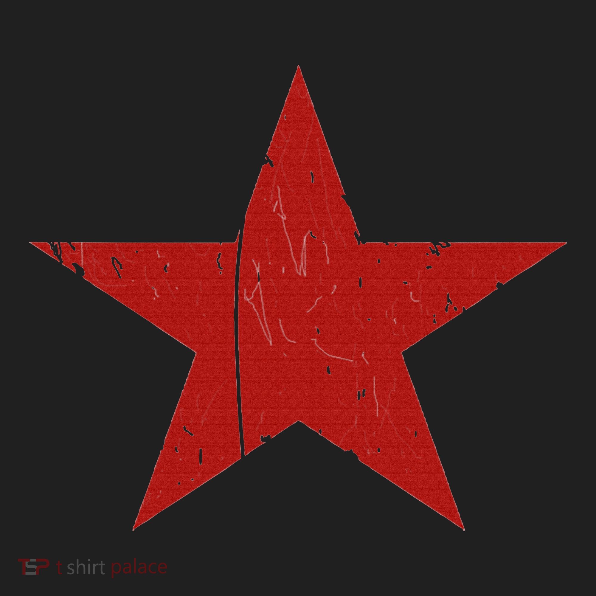 Communist Star Casual Distressed Graphic Top Beanie