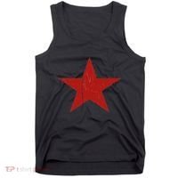 Communist Star Casual Distressed Graphic Top Tank Top thumb 0