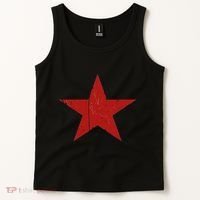 Communist Star Casual Distressed Graphic Top Tank Top thumb 2