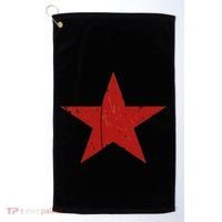 Communist Star Casual Distressed Graphic Top Golf Towel thumb 0