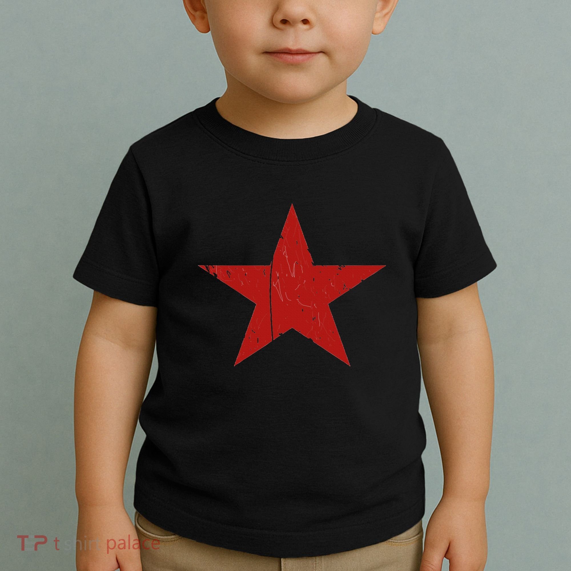 Communist Star Casual Distressed Graphic Top Toddler T-Shirt
