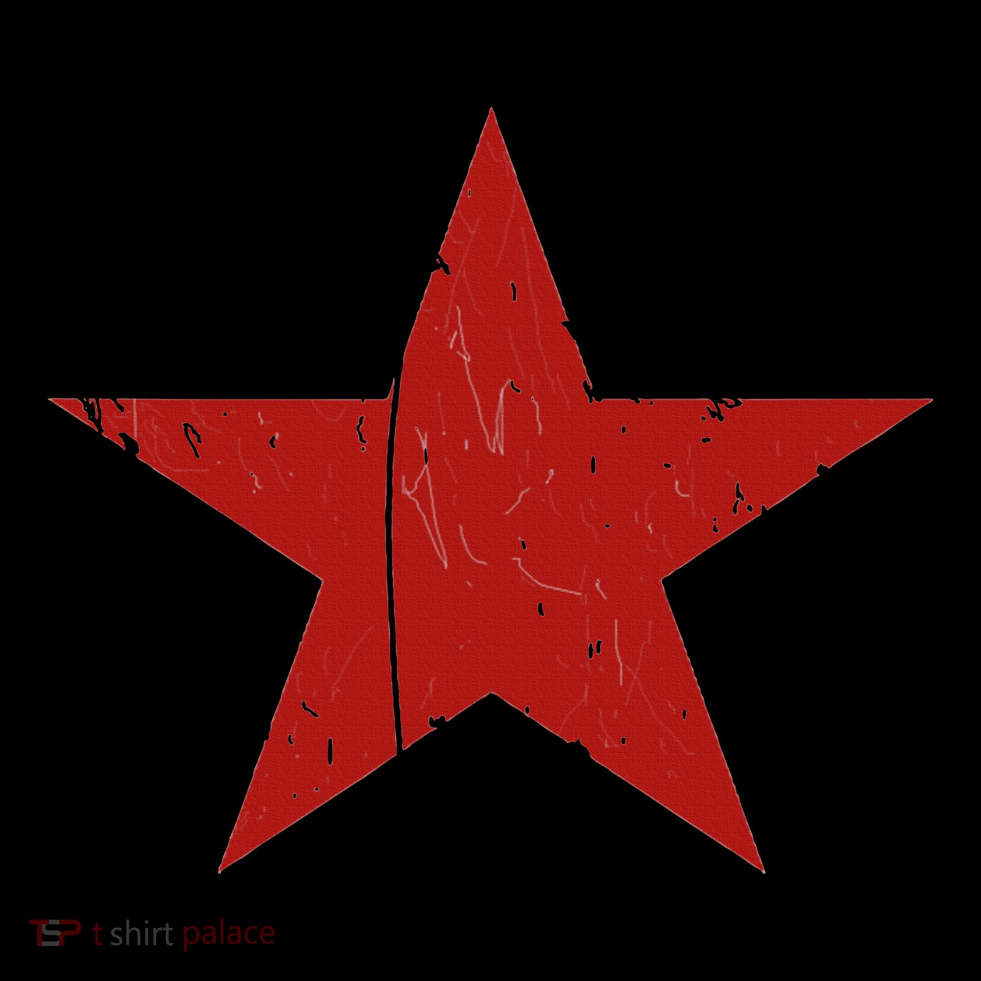 Communist Star Casual Distressed Graphic Top Women's T-Shirt