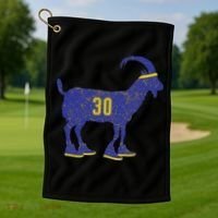 Cool Goat 30 Basketball Greatest Of All Time Golf Towel thumb 1