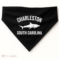 Charleston Shark Charleston South Carolina Gift USA-Made Doggie Bandana thumb 0