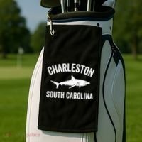 Charleston Shark Charleston South Carolina Gift Golf Towel thumb 2