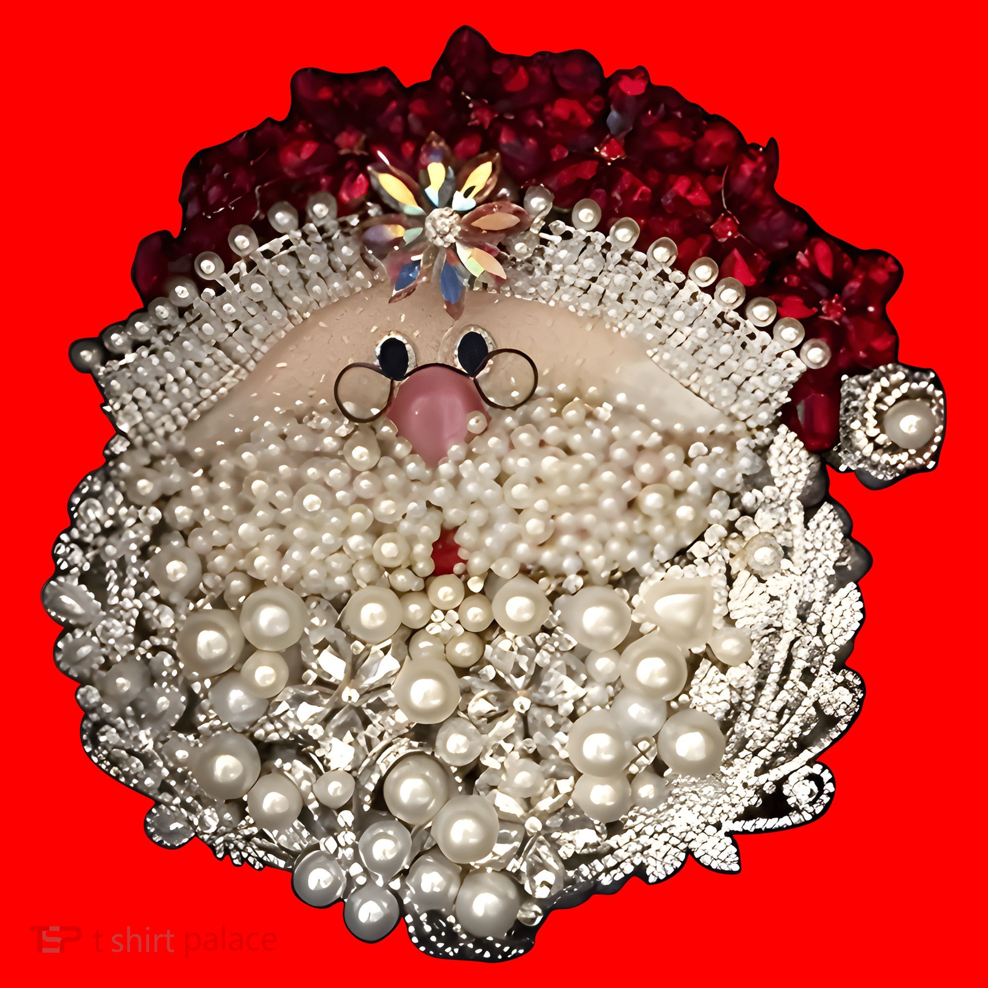 Christmas Santa Claus Jewel Art Santa Hat