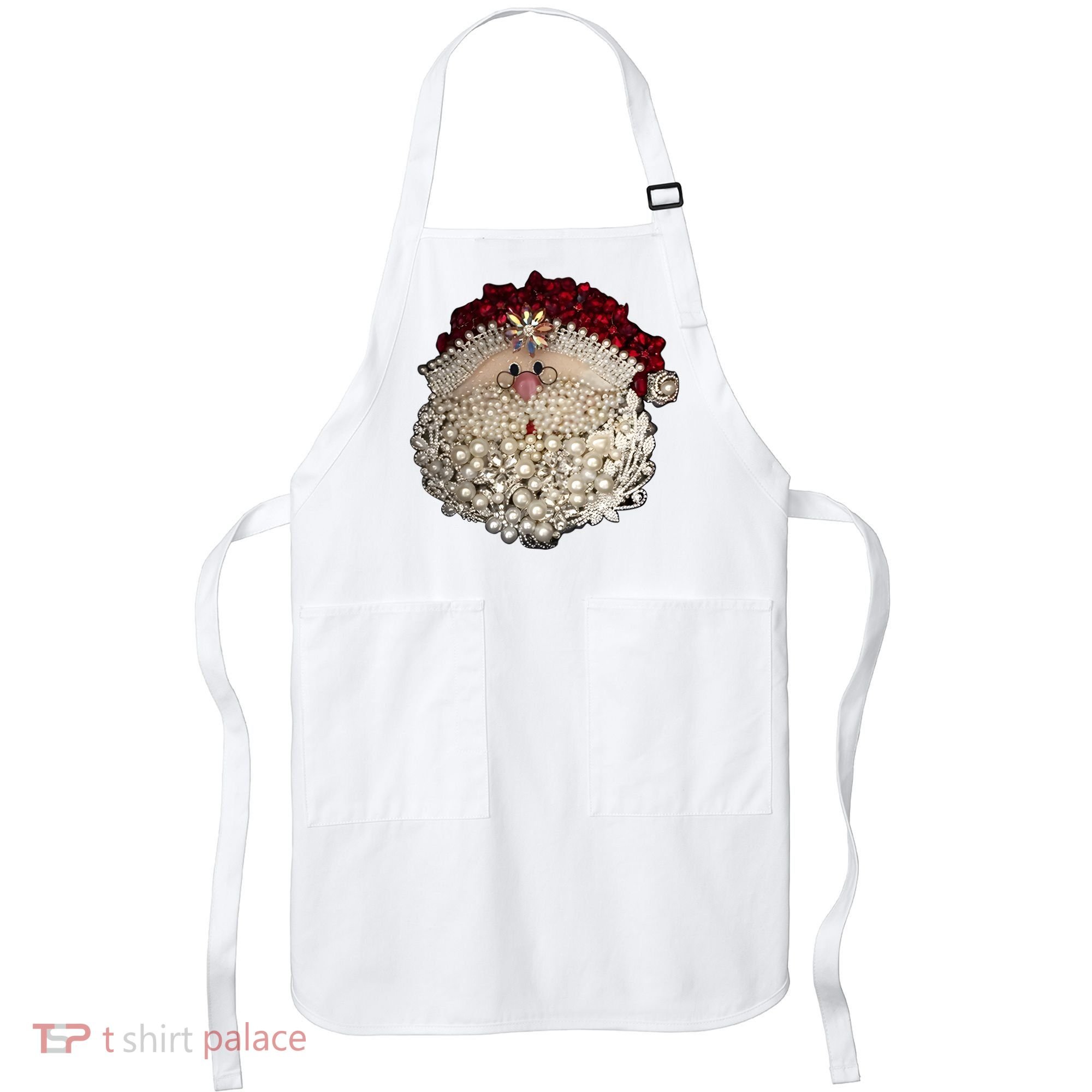 Christmas Santa Claus Jewel Art Apron