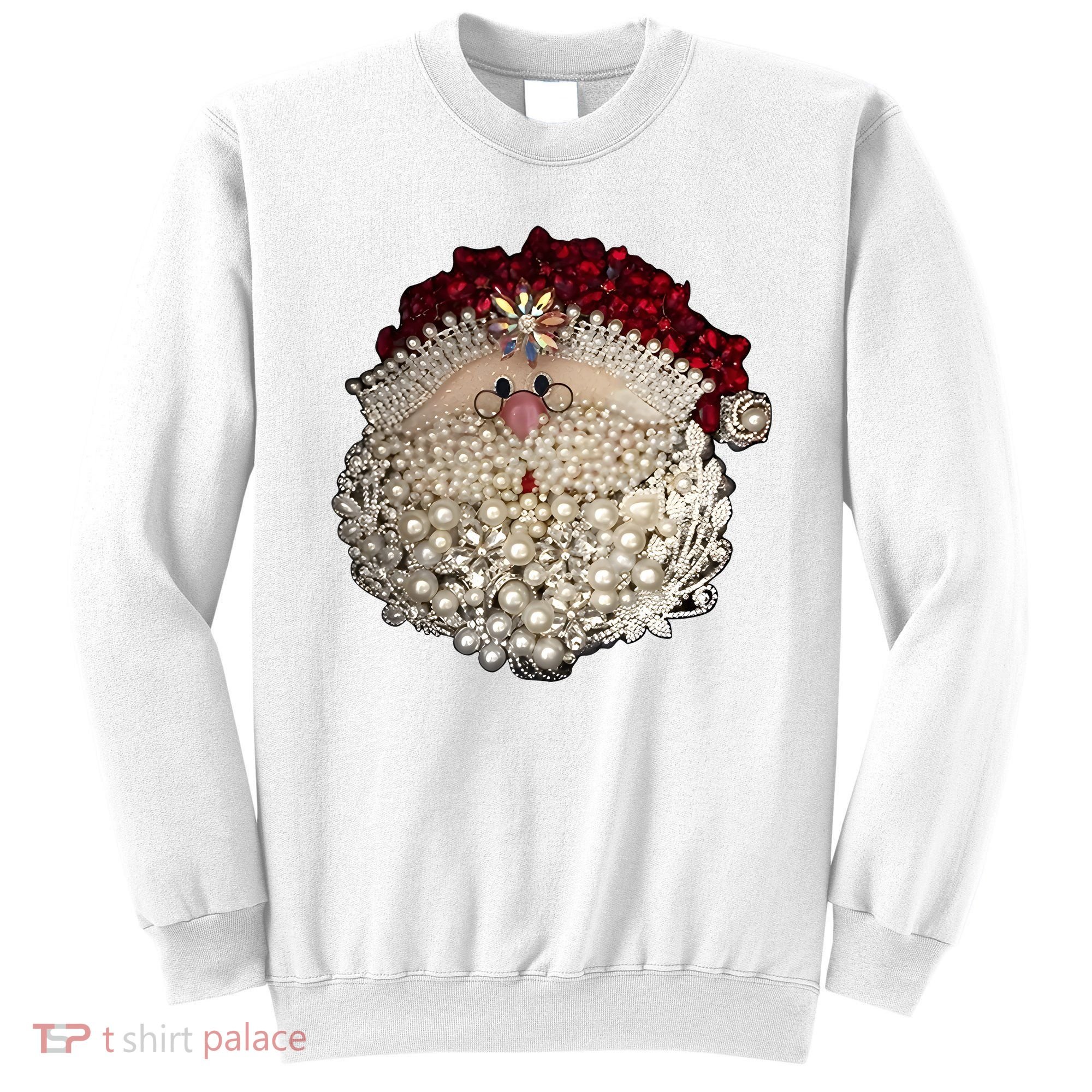 Christmas Santa Claus Jewel Art Sweatshirt